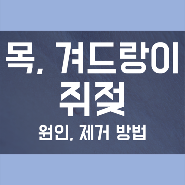  목 쥐젖 생기는 이유와 제거 방법! 목에 쥐젖 및 겨드랑이 쥐젖 포함!