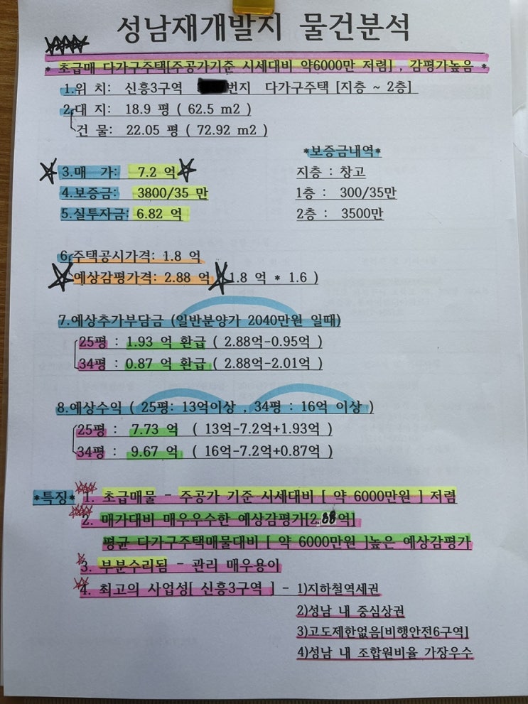  성남 재개발 신흥3구역 감평가높은 다가구주택매물 매매
