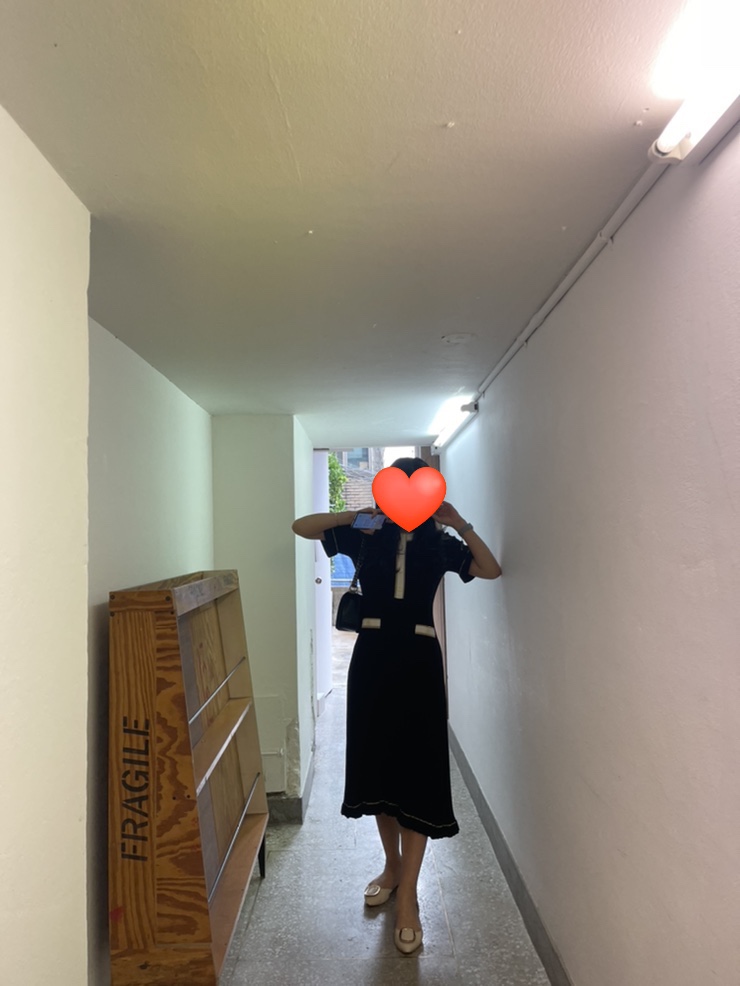  산드로 원피스 여름 교복 QNM4011 착샷