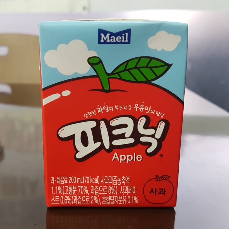  피크닉 애플(사과맛) 음료수 칼로리(열량),영양성분정보,가격