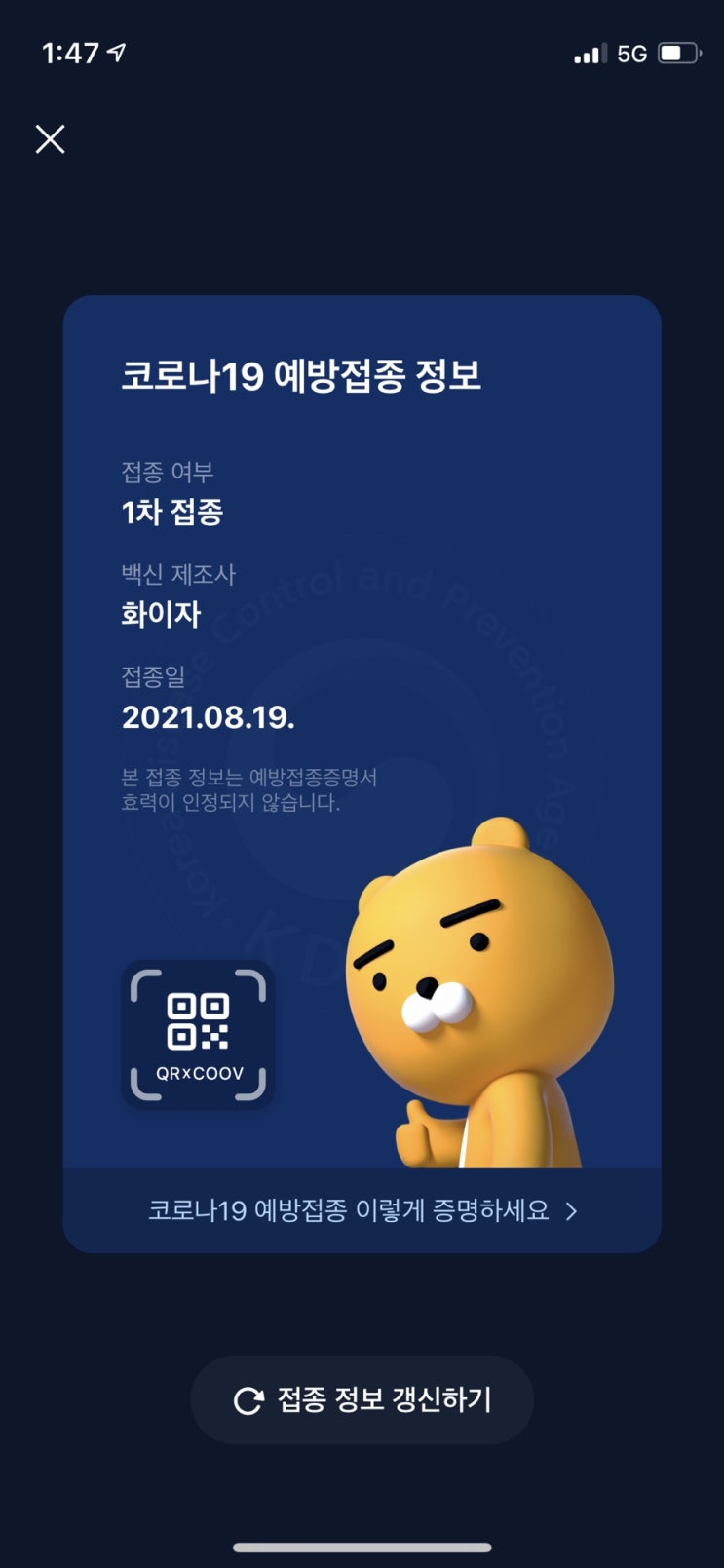  화이자 노쇼백신 코켓팅 성공 후기!