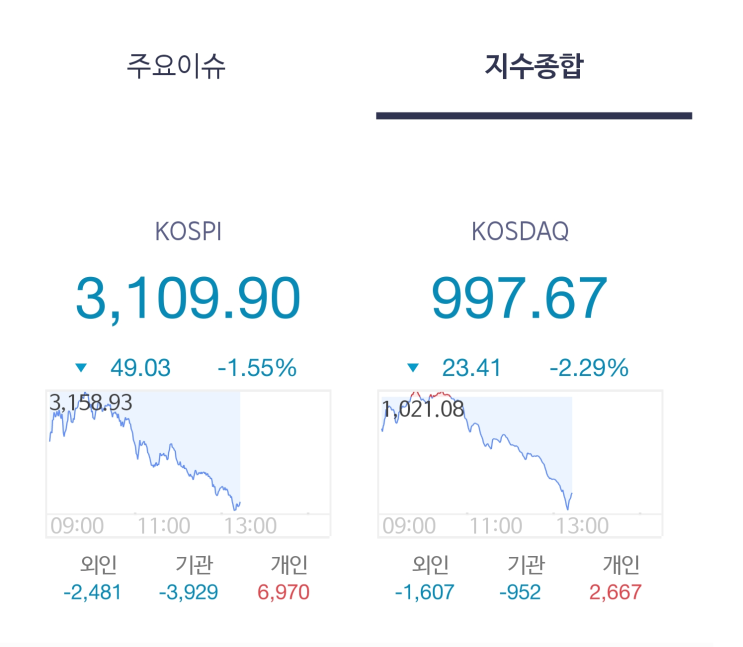  8월 19일 | 코스닥 1000 붕괴
