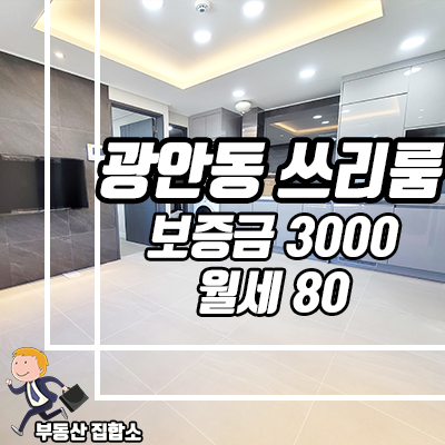 수영구 신축 쓰리룸 : 광안동 '풀옵션 + 역세권' 일로이안 월세