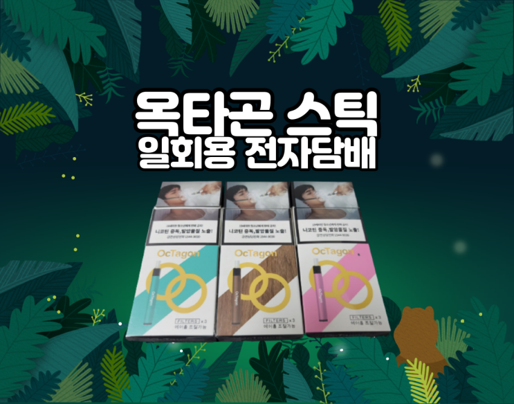 옥타곤 스틱 일회용 전자담배 후기 / 금연 전자담배