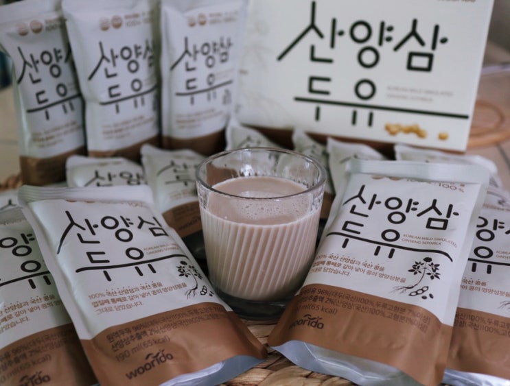  다이어트두유 산양삼두유 국산콩 100% 무설탕 믿고 먹어요