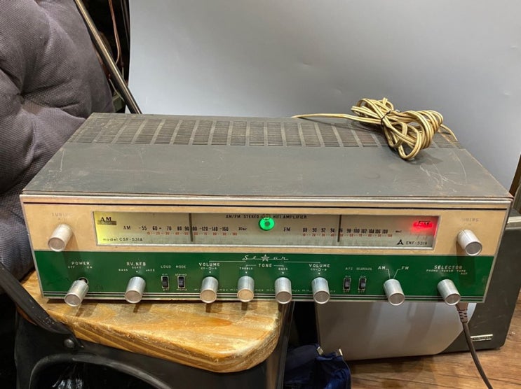 천일사 진공관 리시버 ENF-531A HIFI Amplifier star 별표전축(녹색)