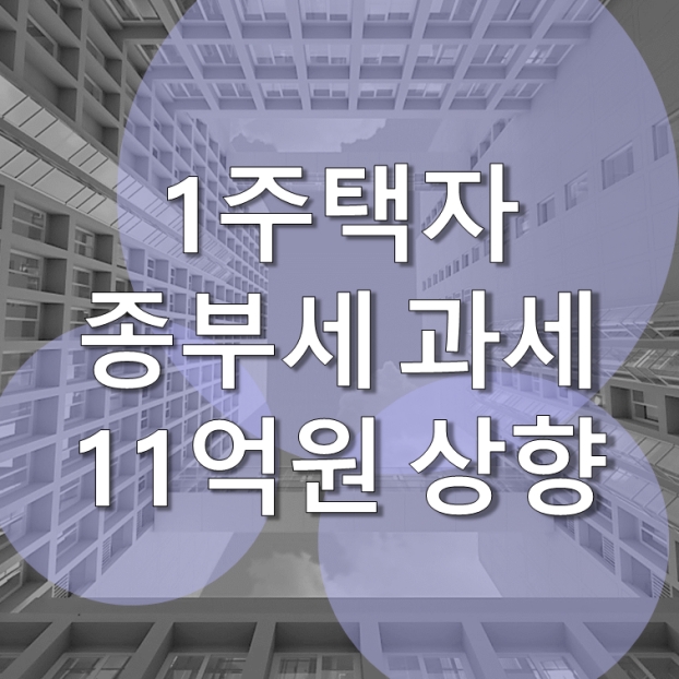  결국.. 1주택자 종부세 과세 기준 11억원으로 상향