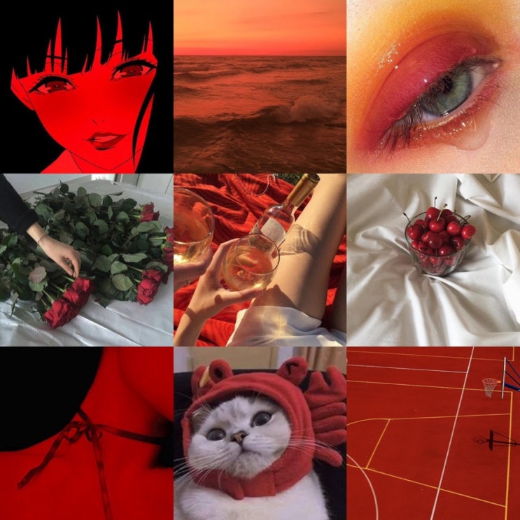  인스타 텀블러 감성이미지 아이폰 배경화면 : 빨강 red