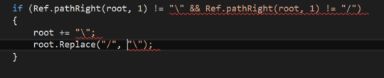  [C#] 문자열에 역슬래시(\) 넣기