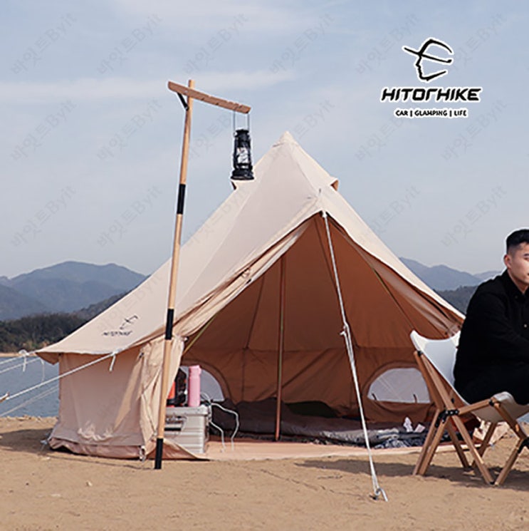  하이토하이크 고퀄리티 몽골 면텐트 거실형 오두막 차박 돔텐트 - 바잇트 -