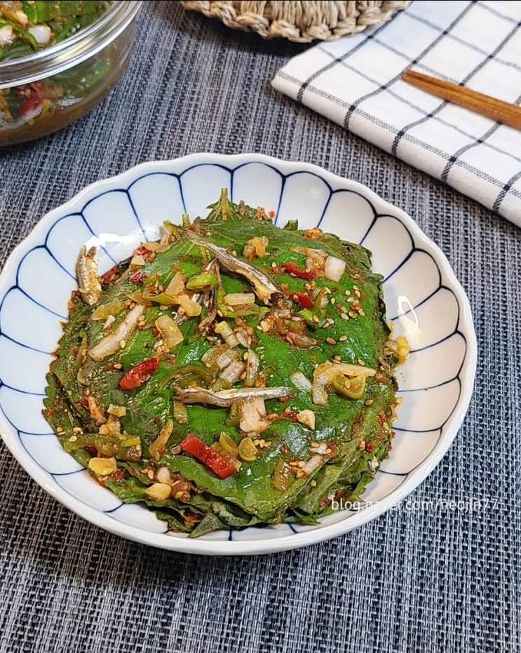 멸치 깻잎찜 깻잎반찬 바로 만들어 먹는 깻잎요리 양념장이 맛있네