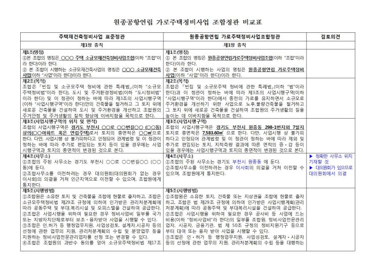  원종공항가로주택조합 재개발 사업1