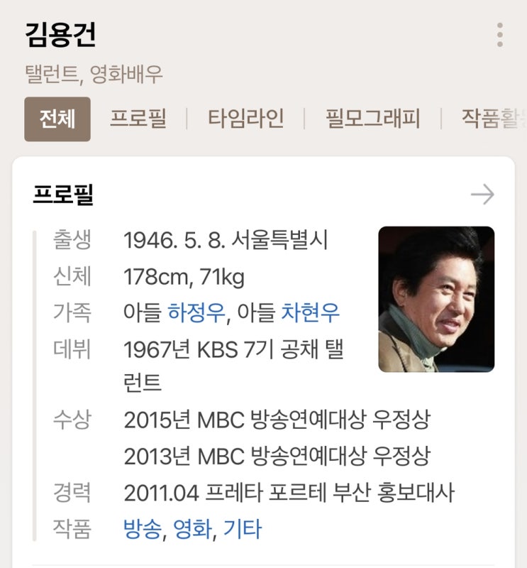  김용건과 바비의 공통점..