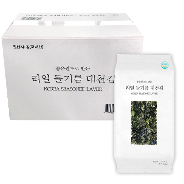 선택고민 해결 리얼 들기름 대천김, 4g, 72개 ··· 선택고민 해결 리얼 들기름 대천김, 4g, 72개 ···