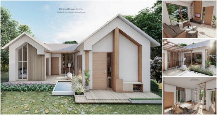 박공지붕 조합 ㄷ자 소형주택 소형 전원주택 짓기