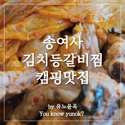  캠핑음식 송여사 등갈비 김치찜 레시피