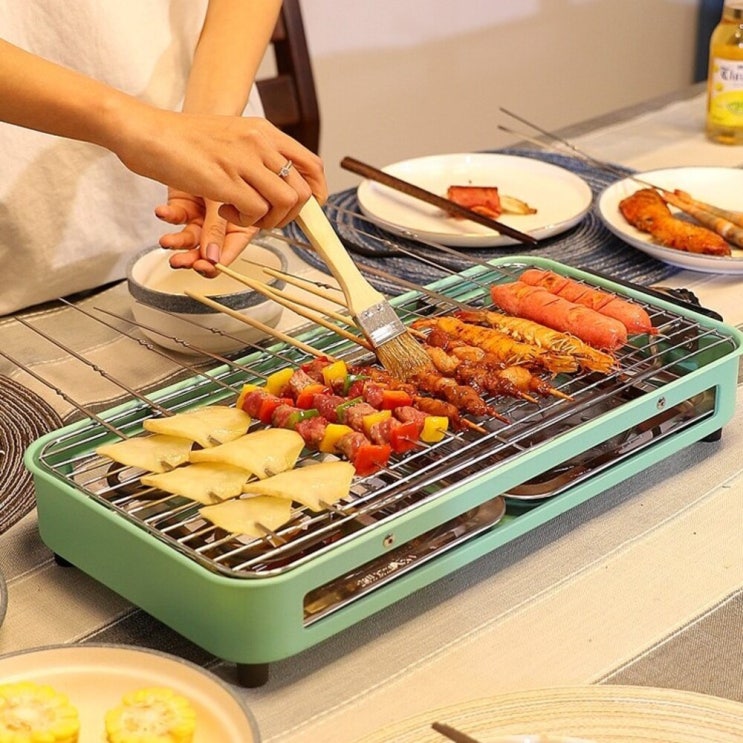 선호도 높은 미니전기화로 박세리화로 1인전기그릴 어서말을해 고기굽는기계, 민트, 본체 추천해요