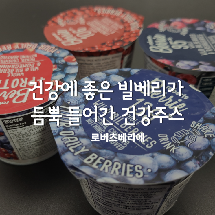  빌베리 블루베리 효능 얼마나 좋을까? 북유럽 슈퍼베리음료 로버츠베리