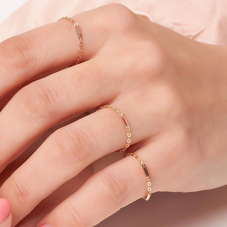 요즘 인기있는 엘렌쥬얼리 14k 18k Bar 체인 반지 추천합니다 요즘 인기있는 엘렌쥬얼리 14k 18k Bar 체인 반지 추천합니다
