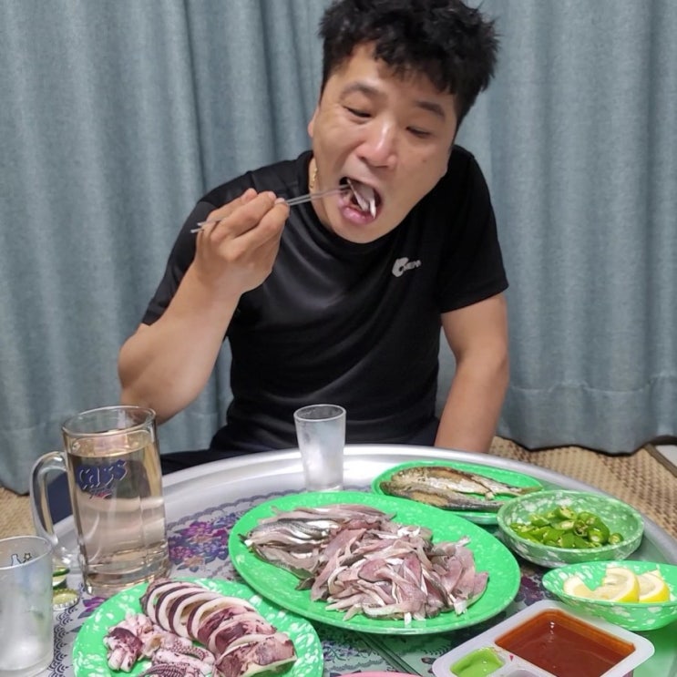  태안 전어회포장 오징어택배 받았어요