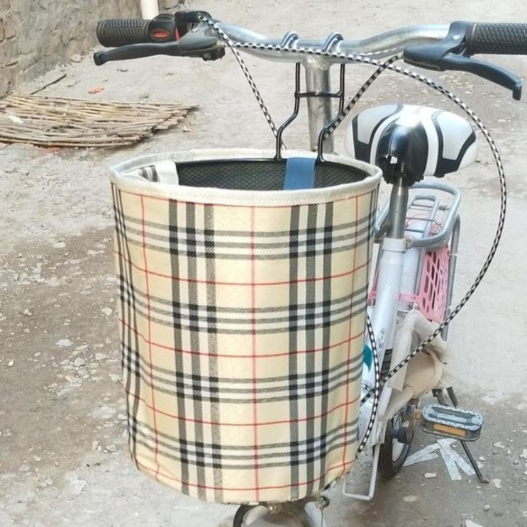 인지도 있는 전동 킥보드 바구니 가방 로드 전기 자전거 배달 짐받이 0, 원형 격자 커버가없는 베이지 23 .- 27 4 좋아요