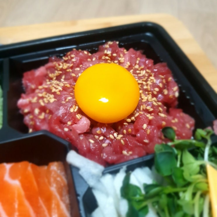  파주 운정 내돈내산 배달의민족 맛집(육회랑연어사이, 혼마참치)