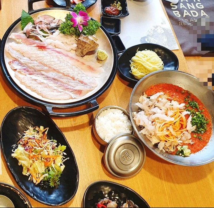 대구 대실역 회 물회 맛집 : 한상바다 다사점  / 예약도 안되는 상다리가 부러질것 같은 한상차림 / 다사 횟집   한상바다