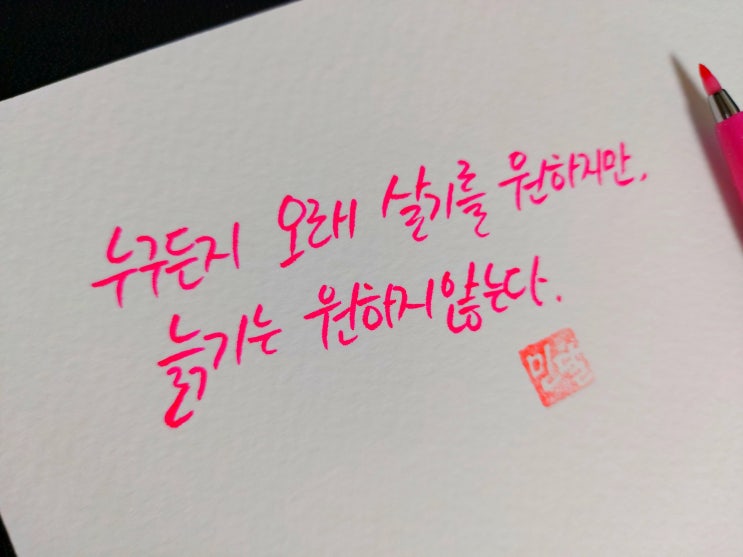 [초보 캘리그라피] 조나단 스위프트 명언 손글씨 모음