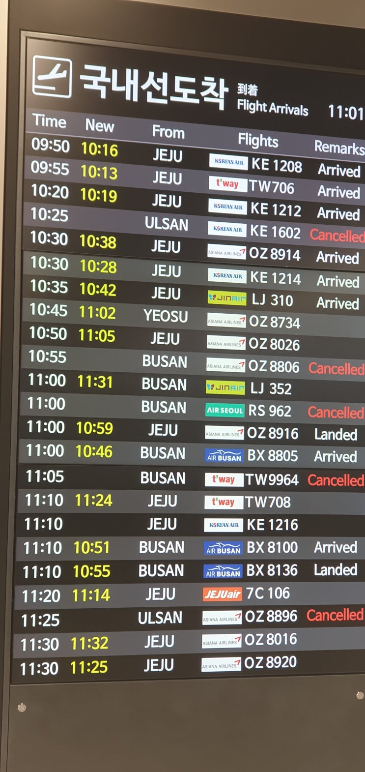  공포의 3시간 비행 그리고 회항