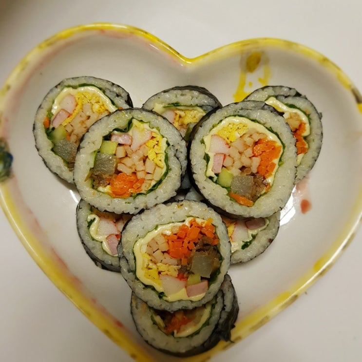  야채 듬뿍 치즈김밥/참치김밥 만들어요.