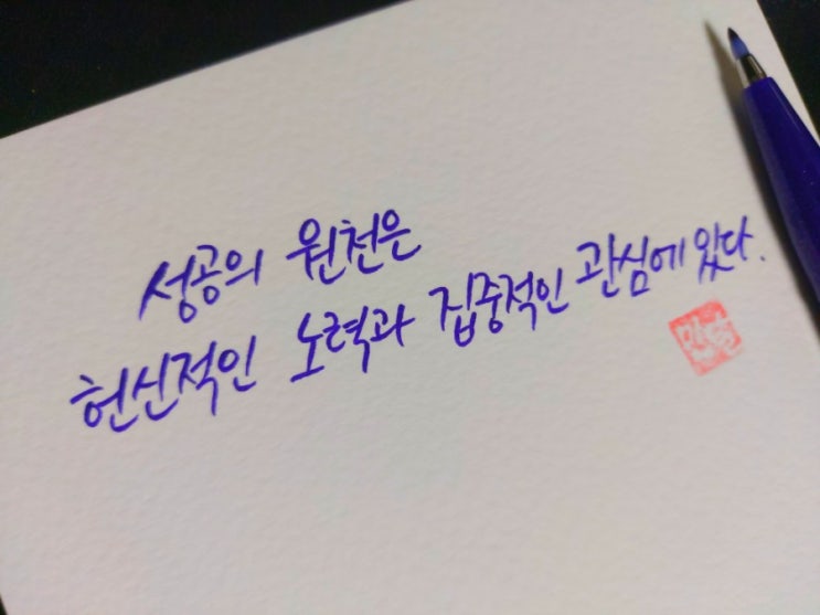 [초보 캘리그라피] 찰스 다윈 명언 손글씨 모음