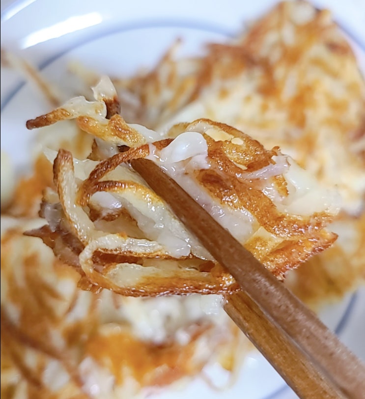  [집콕간식] 가을장마 비오는 날 《치즈 품은 감자채전》