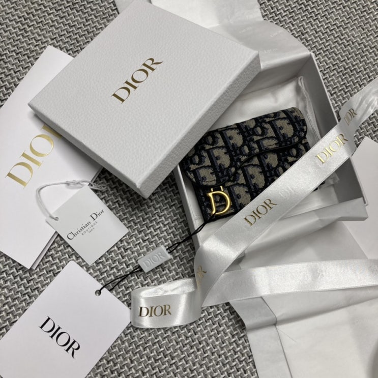  DIOR/디올 공홈에서 구매한 디올 오블리크 새들 카드지갑 언박싱 S5611CTZQ_M928