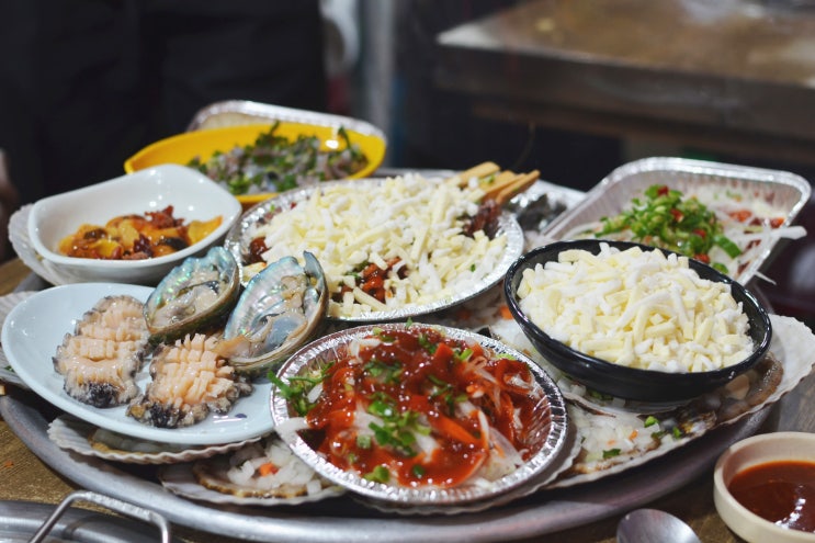 부산 송도 암남공원 조개구이 맛집 &lt;뚱보네&gt; 해산물 먹방  3월 부산여행