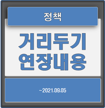  수도권 사회적 거리두기 연장 및 변경내용 확인(~09.05)