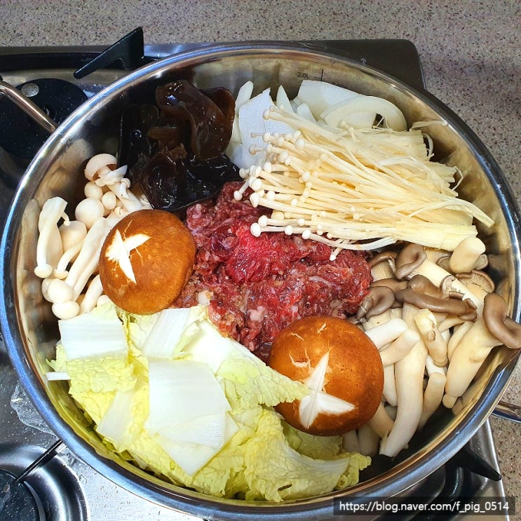  살림일기_ 소불고기버섯전골만들기