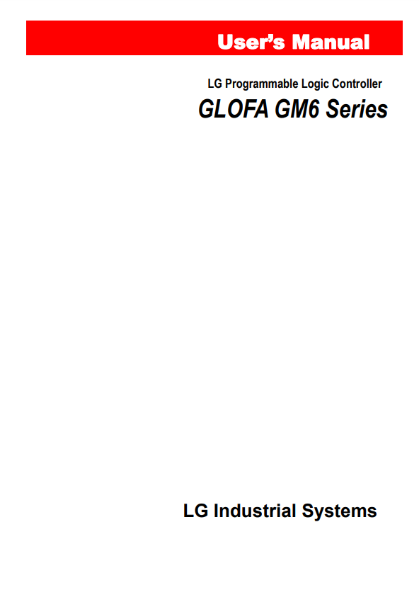  [LS _GLOFA GM6] LG GLOFA GM6 글로파 GM6 시리즈 매뉴얼 다운로드 및 수리 가능