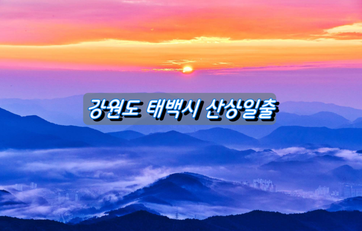 운무 가득한 태백시 산상 일출 운무 가득한 태백시 산상 일출