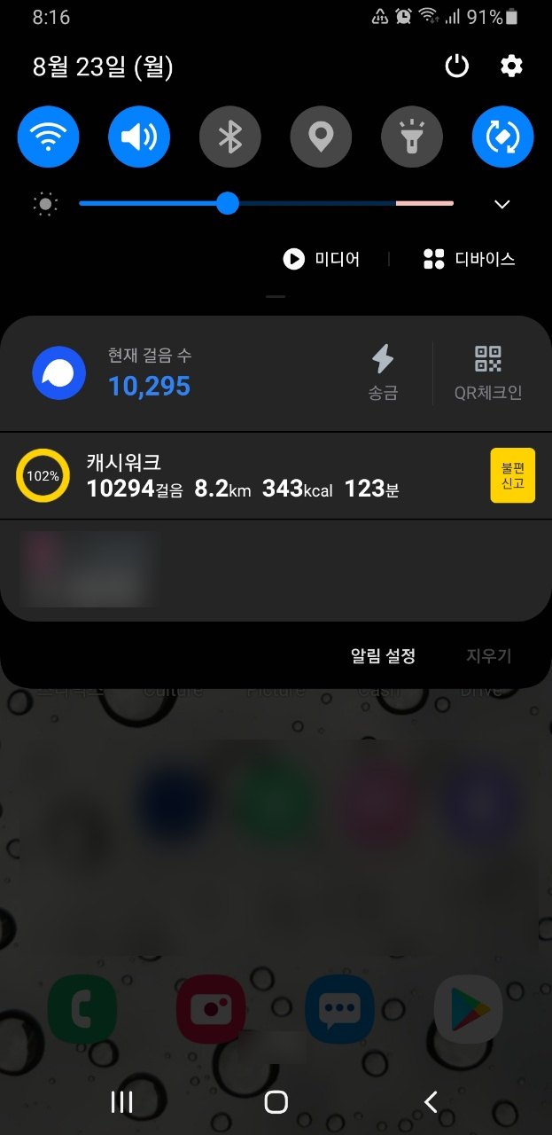  만보기 대결(토스 VS 캐시워크)
