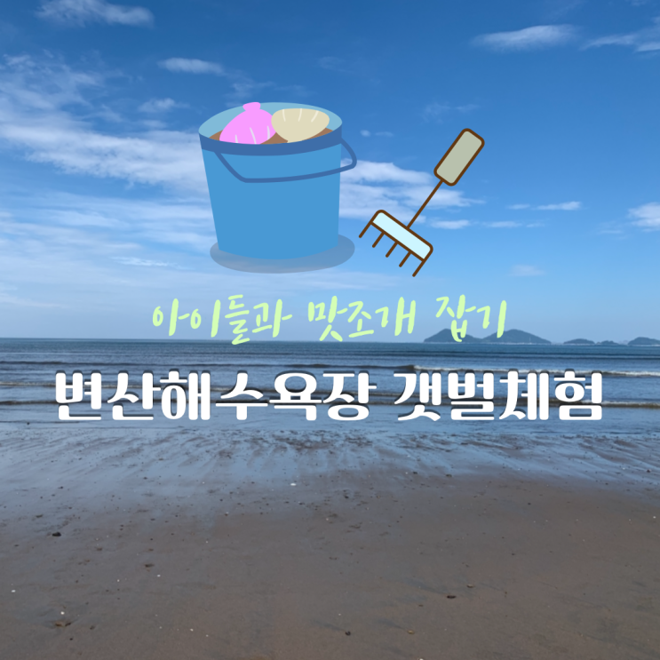  변산해수욕장 아이들과 갯벌체험 맛조개 캐기 재미있어요