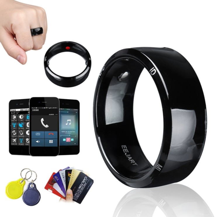 잘팔리는 여성을위한 NFC 지능형 반지 남성 방수 방진 가을 증거 스마트 반지 아이폰에 대 한 삼성 Huawei iOS 안 드 로이드에 대 한|스마트 액세사리|, 1개, CHINA