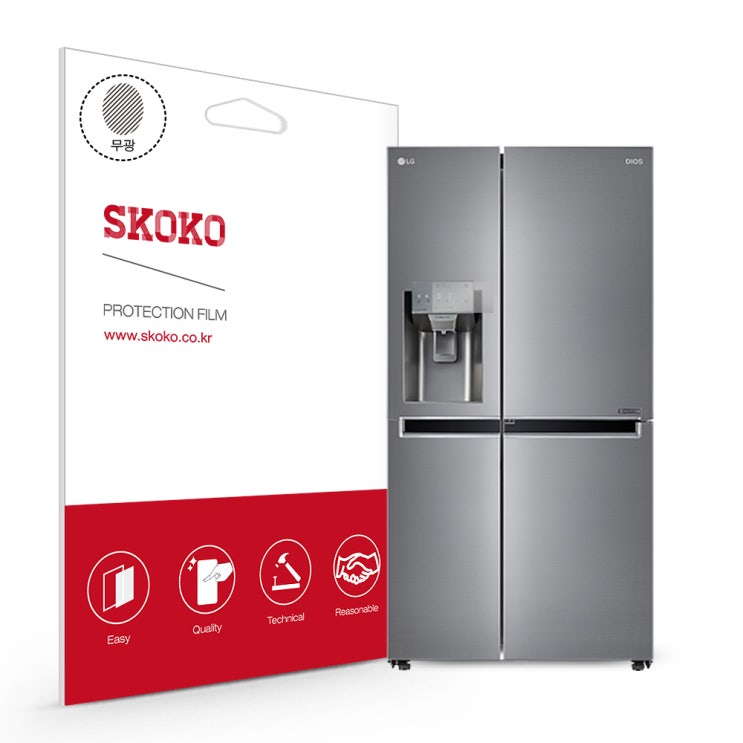 인지도 있는 스코코 LG 디오스 얼음정수기 냉장고 J811S35 제어창 액정보호필름, 단품 ···