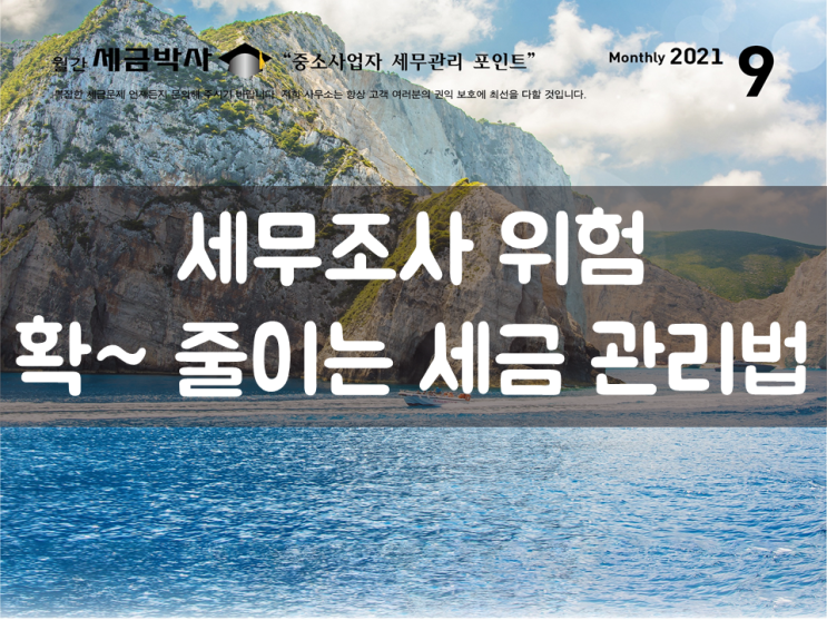  세무조사 위험 확~ 줄이는 세금 관리법