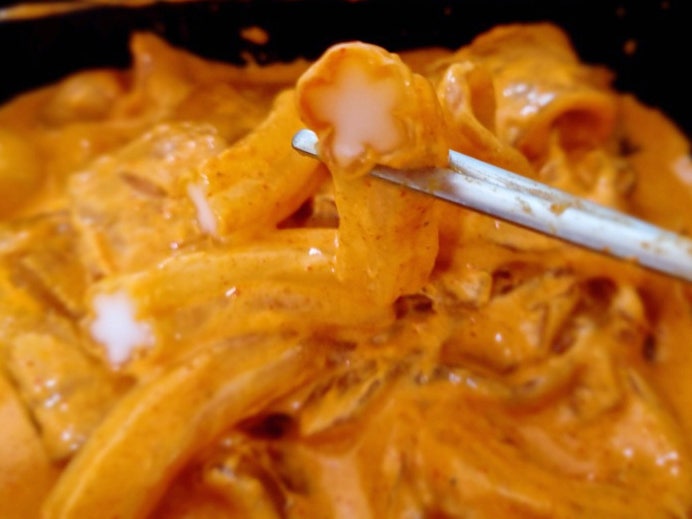 배떡 로제 떡볶이 맵기 4단계 중국당면 분모자만 조합 꿀팁