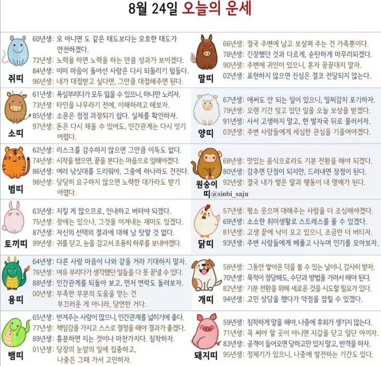 2021년 08월 24일 오늘의 운세 ! 띠별운세 ! 별자리운세! 2021년 08월 24일 오늘의 운세 ! 띠별운세 ! 별자리운세!