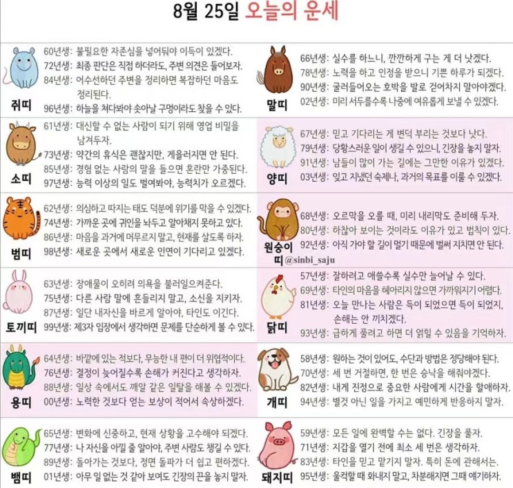 2021년 08월 25일 오늘의 운세 ! 띠별운세 ! 별자리운세! 2021년 08월 25일 오늘의 운세 ! 띠별운세 ! 별자리운세!