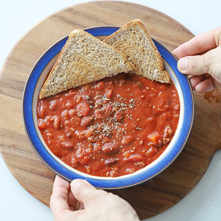  홈파티 음식 토마토 요리 칠리빈 토마토 스튜