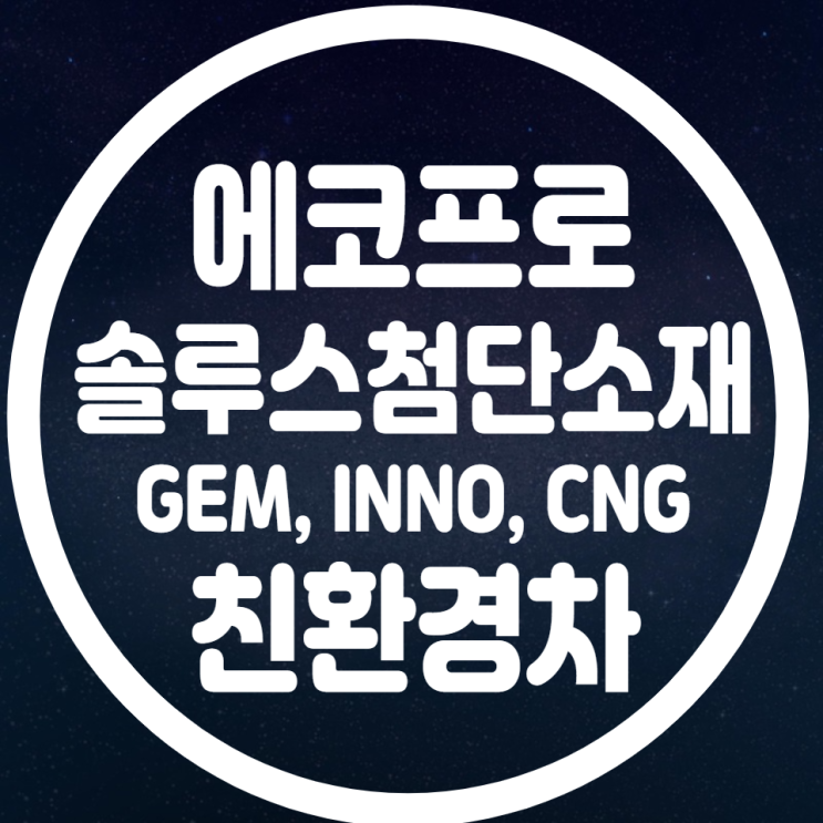  에코프로 상장사(BM, HN) + 비상장사(GEM, INNO, CNG) / 솔루스첨단소재 친환경차 템플릿