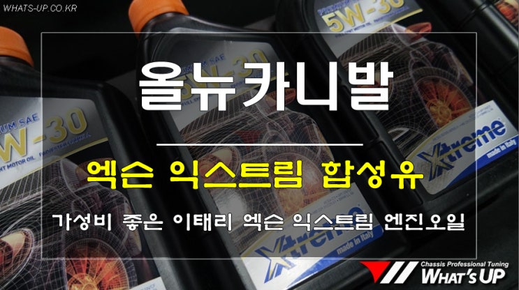  인천 와츠업/ 올뉴카니발 이태리 엑슨 익스트림 합성유 엔진오일 교환