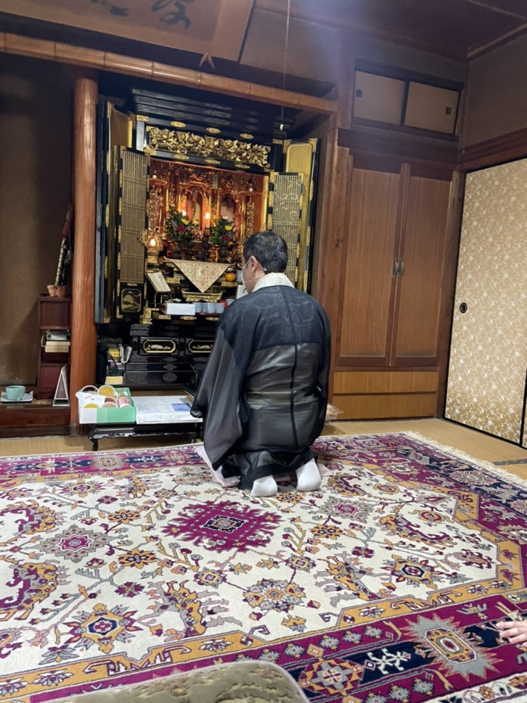  일본 제사 행사 스님 경 읽기 경 외기 경험お経をあげる